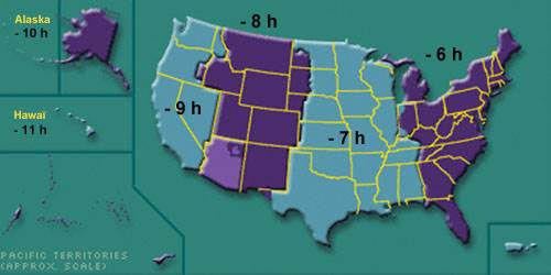 fuseaux horaires usa